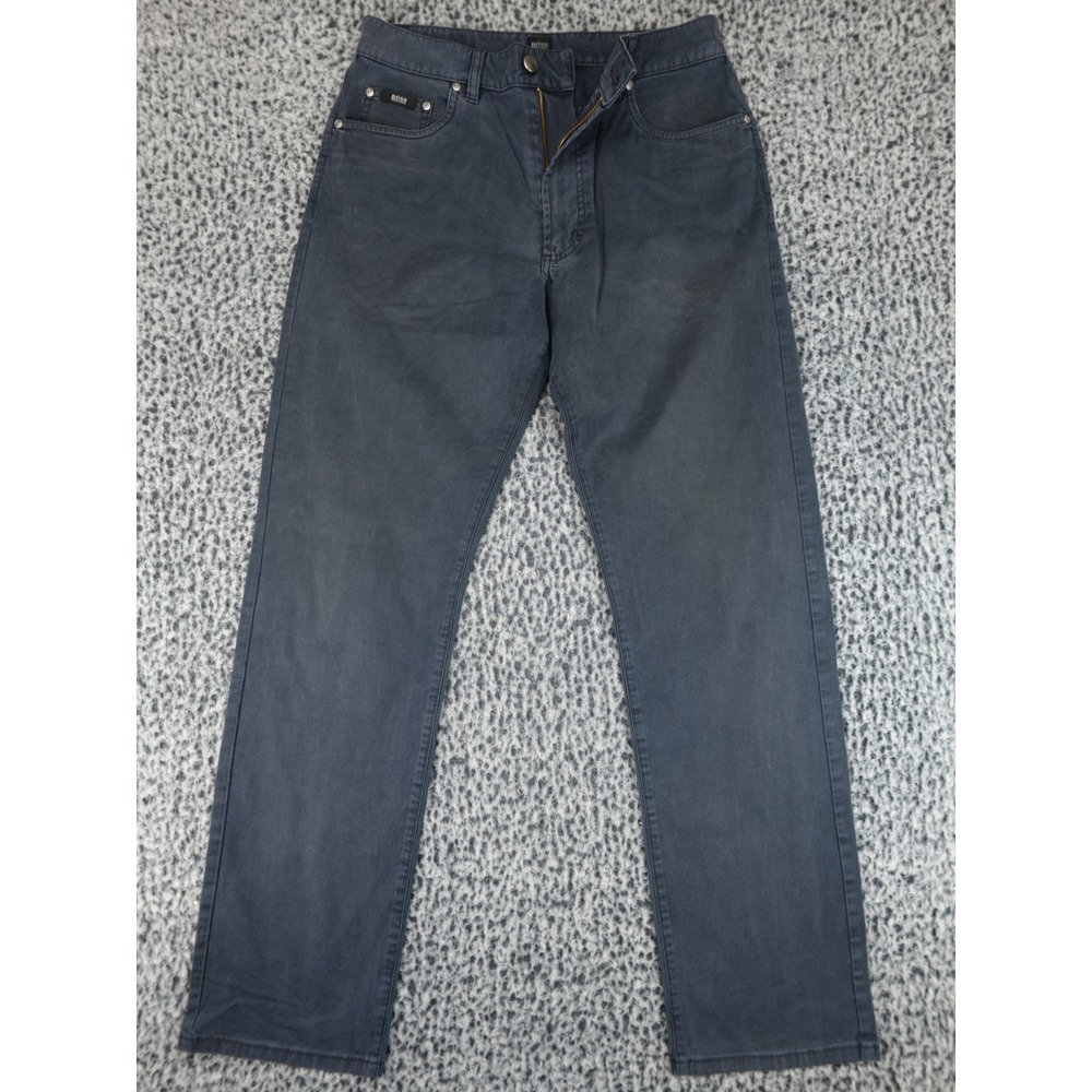 Hugo Boss Montana Jeans 33x34 Blue Regular Straight Leg‎ 5-Pocket Trousers Pants
